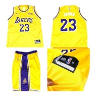 Lakers Yellow Lebron James Basketball Jersey