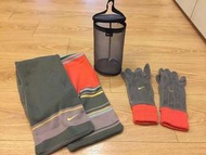 專櫃 Nike 圍巾🧣+手套🧤+收納提袋👜