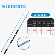 1.8m-3m SHIMANO ML Spinning Fishing Rod  Blue Straight Handle Fishing Rod Insert Section Fishing Rod