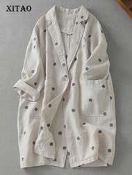 Oversized XITAO Casual Dot Blazers Coats Fashion All-match Big Pocket