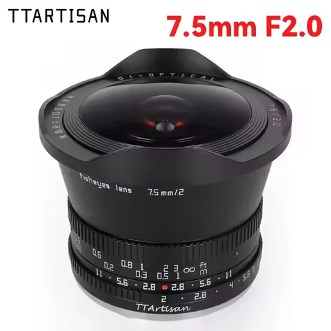 TTArtisan 7.5mm F2.0 APS-C Large Aperture Fisheye Cameras Lens For Sony E Nikon Z Fuji X M4/3 Canon 