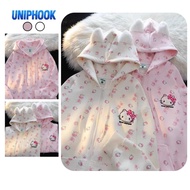 UNIPHOOK 3D Kitty FeltJacket – Unisex 3D Kitty Hoodie – Soft Form
