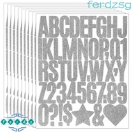 JENNIFERDZSG 5 Sheets Glitter Letter Stickers, 2/1.5 Inch Self Adhesive Alphabet Big Letter Stickers