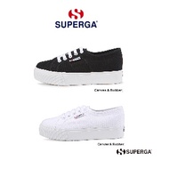 [Superga] 2735 platform women Sneakers 3cm heel black white