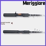 MERIGGIARE Telescopic Fishing Rod, Solid Tip Carbon Handle Lure Rod, Telescopic Ultralight 1.5m Leng