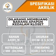 DO NOT OPEN ANY ITEM INSIDE THE CLOSET ACRYLIC STICK/