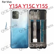 For VIVO Y15A Y15S Y15C Battery Back cover Housing middle frame + Button + LCD Front frame + Lens Fr