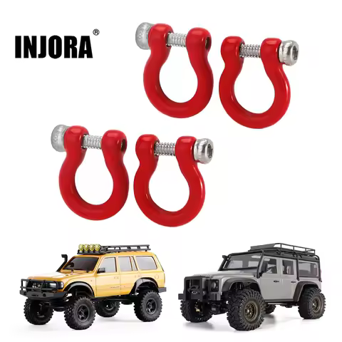 INJORA D Rings Tow Hooks With M1.4 Screws for FCX18 LC80 TRX4M Defender Upgrade