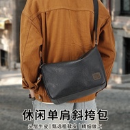 New Store Genuine Leather Men's Bag Crossbody Fashion High-End Feeling First Layer Cowhide Shoulder 