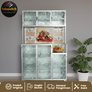 Rak Piring Kaca 3 pintu - Rak Dapur Rak piring 2 pintu full aluminium Rak piring kaca harga termurah