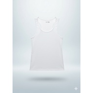 Scaraby Wife Beater Premium | White White White | Silvertech Fabric