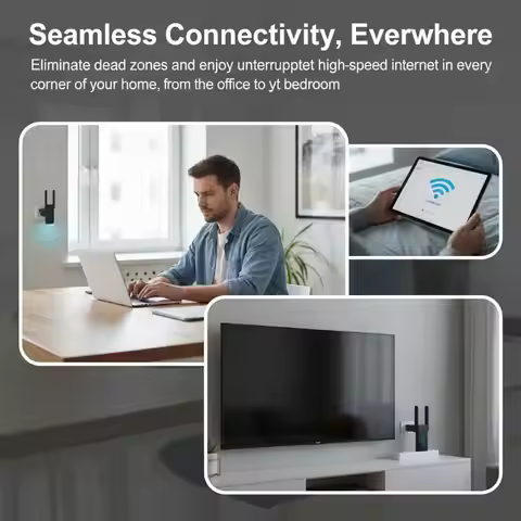 Dual Band WiFi USB Adapter 1300Mbps – 2.4G/5GHz 802.11ac 4-Antenna USB 3.0 Wi-Fi Dongle for PC Lapto