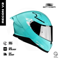 【EAGLE SPEED】SPYDER FULL FACE HELMET RECON 2.0 V2 AQUA BLUE DUAL VISOR HIGH QUALITY MOTORCYCLE