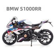Tỉ Lệ 1:12 BMW S1000RR Xe Máy Diecast Đồ Chơi Mô Hình Với Lốp Xe Cao Su Bọc Vô Lăng Trước Cho Bé Tra