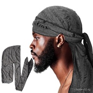 Men cap fashion  Ripped Feather-Shaped Long-Tail Pirate Hat Durag In Stock durag BYX6