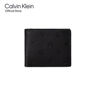 CALVIN KLEIN กระเป๋าสตางค์ผู้ชายหนังแท้ All Over Monogram Logo Bi-Fold Wallet รุ่น 4G1020G UB1 - สีด