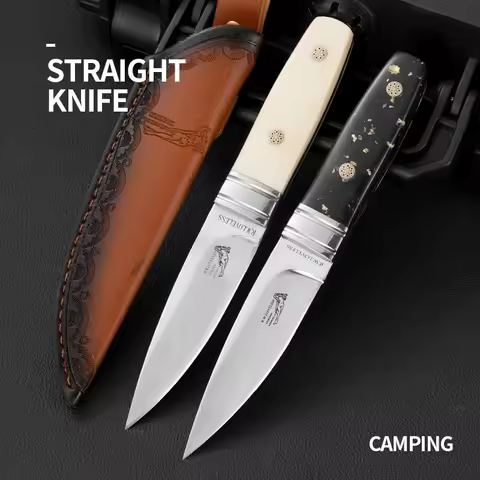 M390 High Hardness Survival Knife Nordic Small Straight High Gloss Mirror Collector Knife Camping Fr