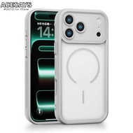 Magnetic Matte Casing For Ip 17 Pro Max 16 15 14 Shockproof Acrylic Frosted Phone Cover Heat Dissipa