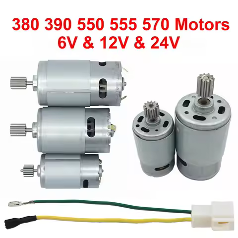 Motors For Kids Electric Car RS550 RS390 RS380 24V 12V 6V DL555 10/12 Teeth Children's Electric Vehi