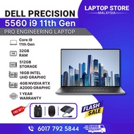 Dell Precision 5560 i9 11th Gen | 32GB RAM | OLED 4K TOUCH SCREEN | 4GB NVIDIA RTX A2000 | 1 Year Wa