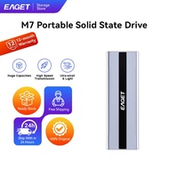 EAGET M7 Portable SSD USB3.2 Gen2 Type-C External Solid State Drive Up To 560MB/s Ultra Slim Aluminu
