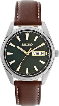 Seiko SEIKO นาฬิกาควอตซ์จากต่างประเทศหน้าปัดสีเขียวหนังลูกวัว SUR449P1ผู้ชาย [สินค้านำเข้า] ของแท้จั