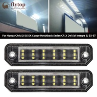FLYTOP 12V Car License Plate Lights LED Automotive Accessories Rear Lamp For Honda Civic EJ EG EK Co