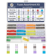 100PCS Micro 2 Blade Fuse ATR/APT Micro2 Fuse ATR/APT Blade Fuse Kit for Car Boat Truck SUV Automoti
