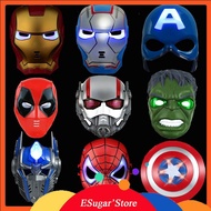 Superhero Halloween Mask for Kid &amp; Adult Avengers Marvel Captain America Spiderman Hulk Iron Man Batman Antman Mask