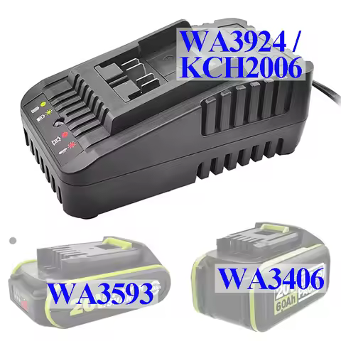 Power Tool Accessories For Worx 20V Lithium Battery Charger WA3924 For Kress KCH2006 WA3593 WA3016 W