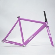 ✌Ardently Arena Pista Frameset 700C Aluminum Fixed Gear Frame Carbon Fork Track Fixie Bike 53/55 4☽