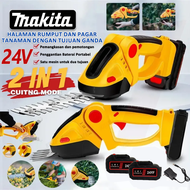 MAKITA 2x 24V Baterai 2in1 Alat Potong Rumput Elektrik Mesin Pemotong Rumput Cordless Garden Shear S