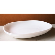 ♞,♘,♙JAPAN SURPLUS! ORIGINAL ARCOPAL YAMAZAKI WHITE VESSEL OVAL/ RECTANGULAR PASTA PLATE BOWL (1 PI