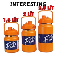 INTERESTING Sports Water Bottles, 2L/2.5L Insulated Water Bottle, Portable Stainless Steel Thickened