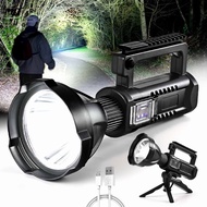 W-5120 Super Bright Searchlight 90000 Lumen LED Rechargeable Spotlight 4 Modes Flashlight Outdoor Wa