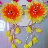 Sideburns Big Yangko Head Flower Square Dance Performance Head Flower Yangko Headdress Big Head Flow