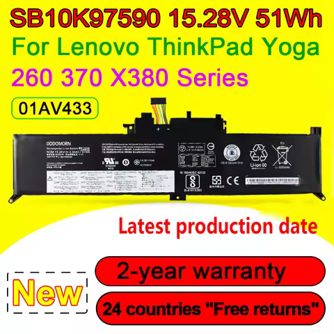 NEW Laptop Battery For Lenovo ThinkPad Yoga S1 2nd 3rd 260 370 X380 SB10K97589 SB10K97590 SB10K97591