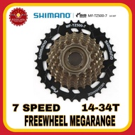 SHIMANO MF-TZ500 7 Speed Megarange Freewheel Sepeda