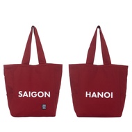 [Hương Giang x Jamlos] Jamlos SGHN Tote - Túi tote thời trang vải canvas in chữ 2 mặt Saigon Hanoi đ