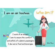 18 A5 Flashcard Who am I Cards - Learn Who I - Jolie Store