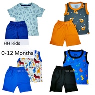 Newborn Playset Boy Short Sleeve Baju Bayi Lelaki SDM Baby Clothing Set