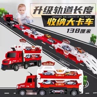 HM004 Alloy Car Container Truck Transforming Race Track 2.1m With Speed Shooting Pedal
