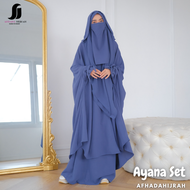 Gamis set cadar AYANA hoodie terbaru baju dan hijab instan syari free niqab