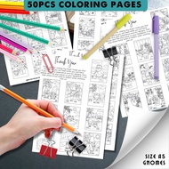 Gnomes | Coloring Page | 50 pages 120gsm paper | 80gsm | A5 Size