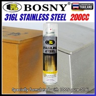 (100% thailand)BOSNY B120 100% 316L STAINLESS STEEL SPRAY PAINT 200CC