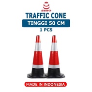 SSBO KERUCUT JALAN RAYA TRAFFIC CONE 50 CM KERUCUT LALU LINTAS KERUCUT PEMBATAS JALAN RAYA - Bangun 