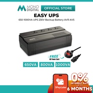 (Free Power Cord) APC Easy UPS 650VA / 800VA / 1000VA - 4 Universal Outlets AVR Surge Protector Back