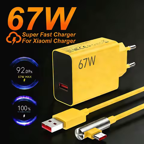 67W Super Fast USB Charger For Xiaomi 13 14 15 Ultra Redmi Note 14 15 Pro POCO F6 F7 X6 X7 Pro Type 