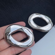 Silver Chain Ring Tag Size 5.5cm With Back Pin