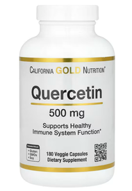 CALIFORNIA GOLD NUTRITION - 洋蔥素/槲皮素 500毫克 180粒素食膠囊 - 平行進口 - EXP: 2027.01